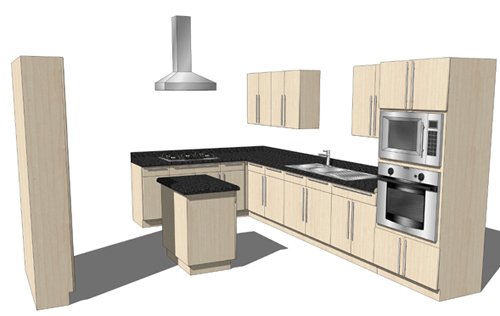 Production Example, Revit Kitchen Cabinets Family